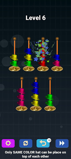 Hat Color & Puzzle Sort Game Screen 2