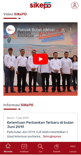 Android application SIKePO OJK screenshort