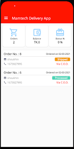 Mamtech Delivery App