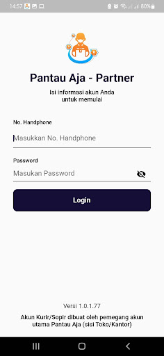 Android application Pantau Aja - Partner screenshort