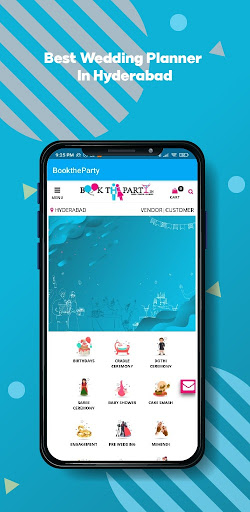 Android application BOOKTHEPARTY-Plan Your Events screenshort
