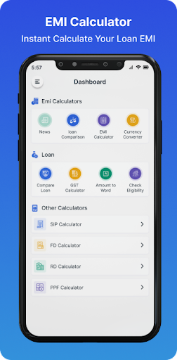 Loan EMI calculator Screen 2