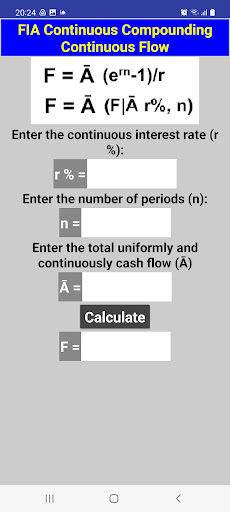 Engineering Economy calculator Screen 3