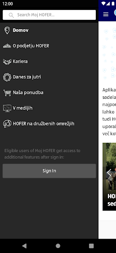 Moj HOFER Screen 2