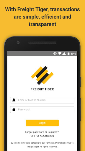 Android application Freight Tiger screenshort