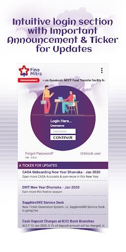 Android application Fino Mitra screenshort