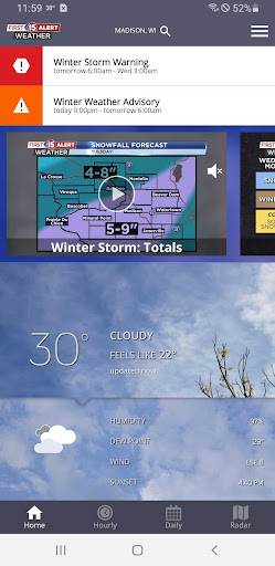 Android application WMTV15 First Alert Weather screenshort
