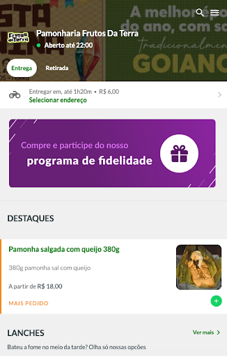 Android application Pamonharia Frutos Da Terra screenshort