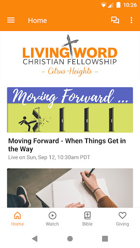 Android application Living Word Citrus Heights screenshort