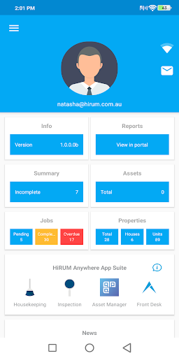 Android application HiRUM Anywhere Maintenance screenshort