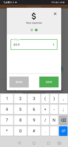 Brunas driver app Screen 3