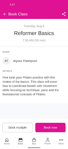 Personal Pilates Screen 3