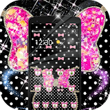 Black Glitter Minny Bow Theme icon