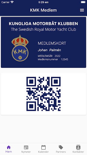 Android application KMK Medlem screenshort
