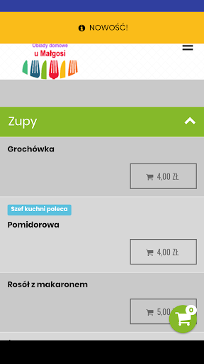 Android application Obiady domowe u Małgosi screenshort