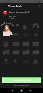 Captura de Pantalla 6 Stickers de Buenos Días Animad android