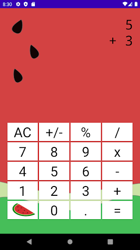 Android application Cute Fruit Calculator screenshort