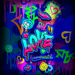 Cover Image of Download Neon Love Graffiti - Wallpaper  APK