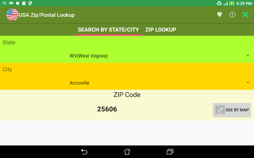 USA Zip/Postal Lookup Screen 3