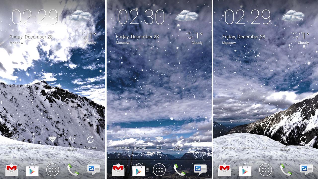 Android application Snowfall 360° Live Wallpaper screenshort