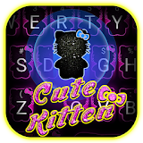 Glitter Cute Kitten Theme&Emoji Keyboard icon