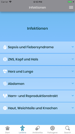 InfectioApp Screen 2