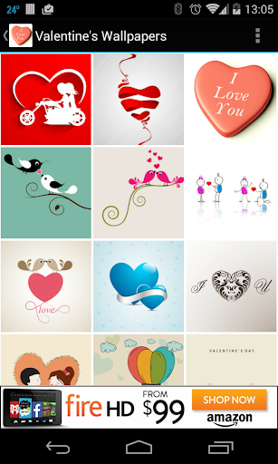 Android application Valentine's Wallpapers screenshort