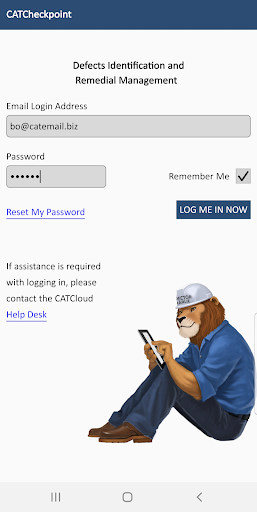 Android application CATCheckpoint screenshort