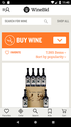 WineBid Screen 2