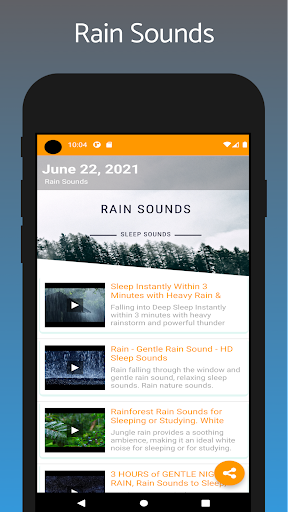 Android application Rain Sounds for Sleeping screenshort