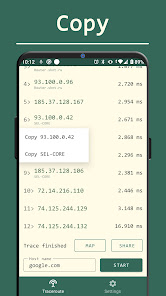 Screenshot 2 Traceroute android