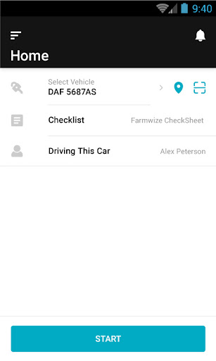 SmartOstrich Prestart Screen 2