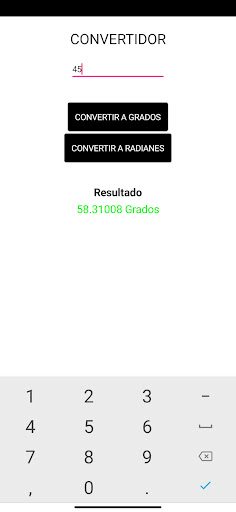 Convertidor grados y radianes Screen 3