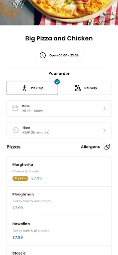 Big Pizza and Chicken Screen 2