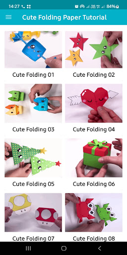 Android application Cute Folding Paper Tutorial screenshort