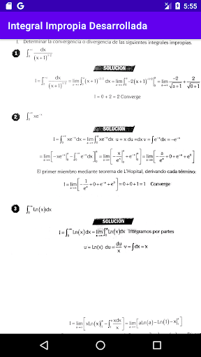 Integral Impropia Desarrollada Screen 2
