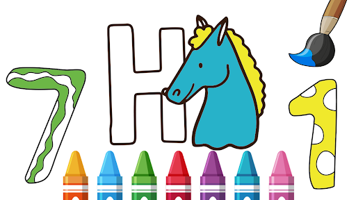 Android application Alphabet And Numbers Coloring screenshort