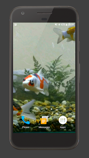Koi Fish Tank Video Wallpaper Screen 3