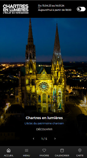 Android application Chartres en lumières screenshort