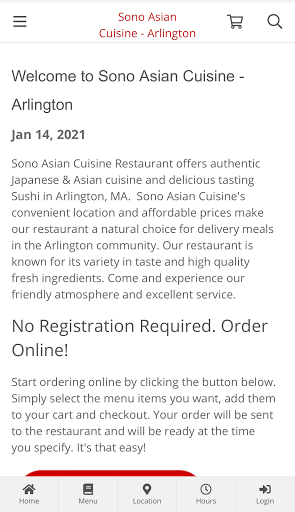 Sono Asian Cuisine - Arlington Screen 3