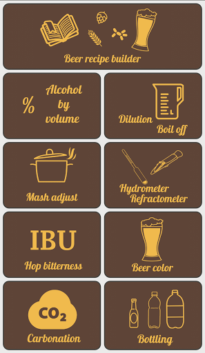 Android application Brewing Calculator screenshort
