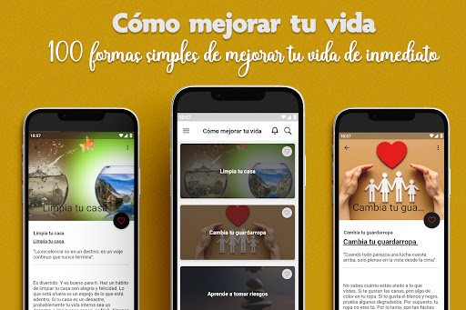 Android application Cómo mejorar tu vida screenshort