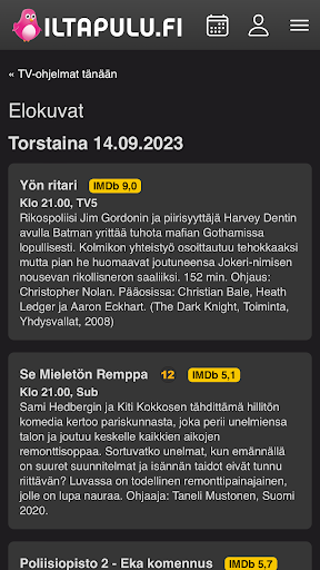 Iltapulu.fi TV-opas Screen 3