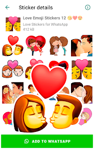 Screenshot 18 Emoji de amor para WhatsApp android