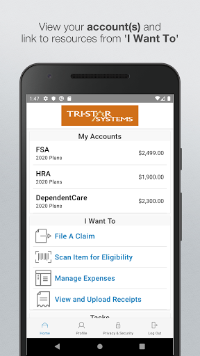 Android application Tri-Star HSA screenshort