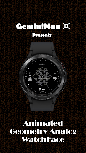 Android application Geometry Analog Watchface screenshort
