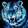 Neon Light Tiger Wallpaper