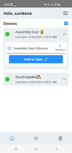Sierra Access Control Screen 2