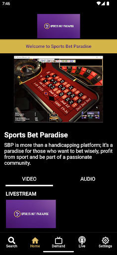 Android application Sports Bet Paradise screenshort