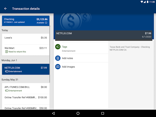Texas Bank and Trust Mobile Screenshot